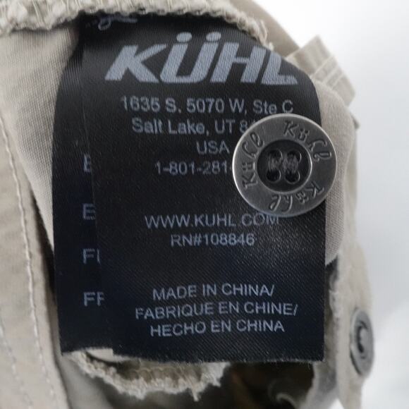 Kuhl Pants Womens 6 Khaki Tan Cargo Capri Outdoor Hiking Utility Roll Leg Pocket - Picture 13 of 16